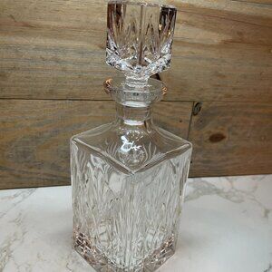 Whiskey Decanter Crystal Square Jar with Stopper